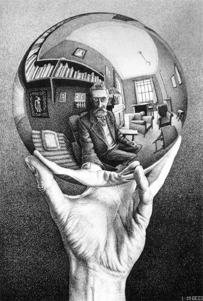 Gotas, Escher y fotografia 01_escher-selfportrait